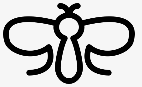 Small Bug With Wings Outline, HD Png Download, Free Download