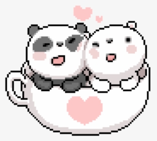 #cute #tumblr #panda #pixel - Cute Pixel Gifs Transparent, HD Png Download, Free Download