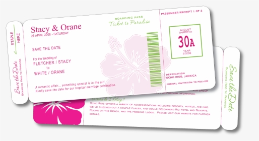 Hibiscus Boarding Pass Template By Ayleebits - Diy Boarding Pass Gift, HD Png Download, Free Download