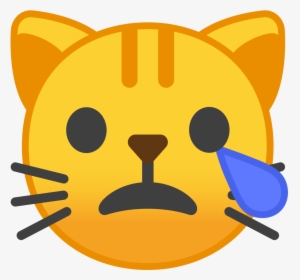 Crying Cat Face Icon - Cat Emoji Sad, HD Png Download, Free Download