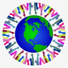 Area,purple,globe - Hands In Circle Png, Transparent Png, Free Download
