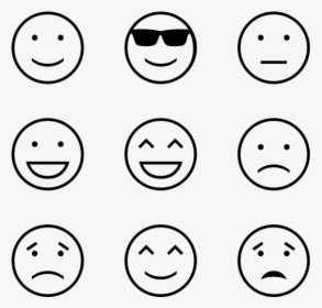 Emoji Png Pack Black, Transparent Png, Free Download