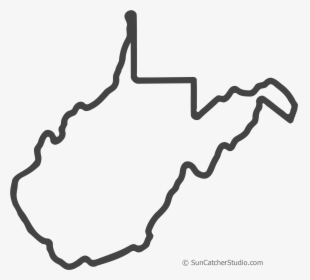 Free West Virginia Outline With Home On Border, Cricut - Transparent West Virginia State Outline, HD Png Download, Free Download