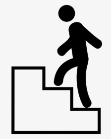 Man Climbing Stairs - Man Climbing Stairs Icon, HD Png Download, Free Download