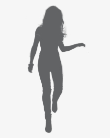 Silhouette Of Woman Walking, HD Png Download, Free Download