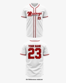 Mustangs2 Full Button Baseball Jersey - Sports Jersey, HD Png Download, Free Download
