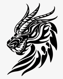 Car Sticker Png - Dragon Tattoo Simple, Transparent Png, Free Download