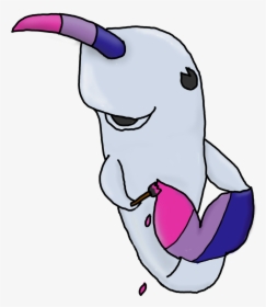 Bi Narwhal - Cartoon, HD Png Download, Free Download