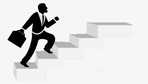 Business People Climb The Floor Png Download - Climbing Staircase Png, Transparent Png, Free Download