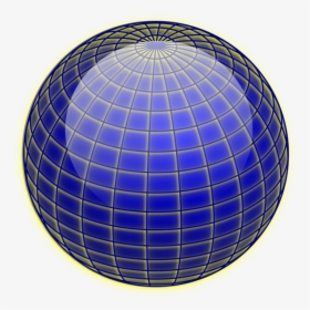 Ball,symmetry,globe - Blue Globe With Lines, HD Png Download, Free Download