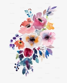 Camper Clipart Watercolor - Transparent Watercolor Floral Design, HD Png Download, Free Download