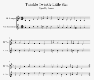Twinkle Twinkle Little Star Musescore , Png Download - Twinkle Twinkle Little Star Saxophone Sheet, Transparent Png, Free Download