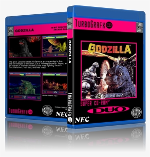 Turbografx-cd Dvd Style 3d Boxes - Godzilla Turbografx Cd Cover, HD Png Download, Free Download