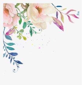 Flower Bouquet Wedding Watercolour Watercolor Ink Invitation - Watercolor Flowers White Background, HD Png Download, Free Download