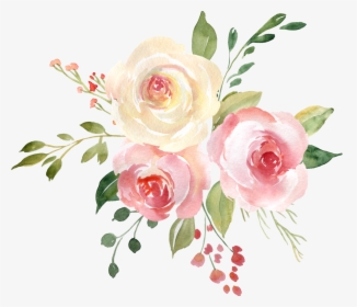 Watercolor Roses Fiesta Bouquet - Flower Bouquet, HD Png Download - kindpng