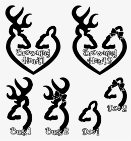 Deer Browning Arms Company Heart Logo Clip Art - Browning Symbol, HD Png Download, Free Download