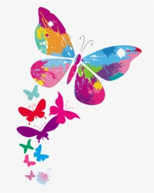 Transparent Mariposas Vector Png - Clip Art Colorful Butterfly, Png Download, Free Download