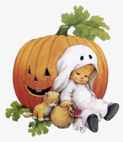 Download Sleeping Ghost Happy Halloween Ruth Morehead - Free Baby Pumpkin Clip Art, HD Png Download, Free Download