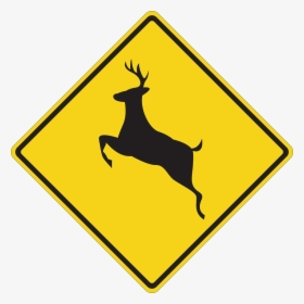 Cjos Deer - Us Deer Crossing Sign, HD Png Download, Free Download