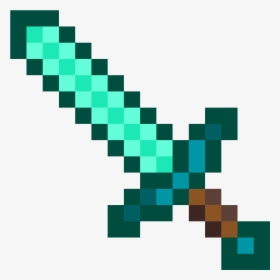 Clip Art Pixilart By Skyguy - Minecraft Diamond Sword, HD Png Download, Free Download