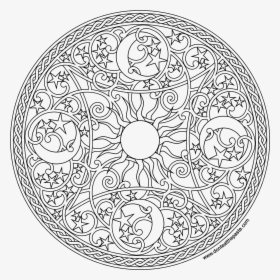 Amazingly Relaxing Free - Celestial Mandala Coloring Pages, HD Png Download, Free Download