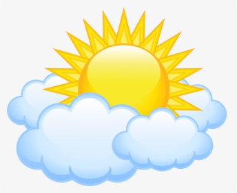 Sun With Clouds Clipart, HD Png Download, Free Download