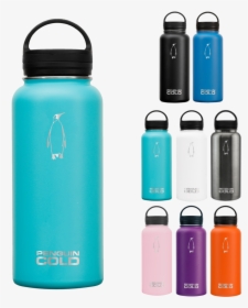 25oz Penguin Cold Insulated Stainless Steel Bottles - Water Bottle, HD Png Download, Free Download