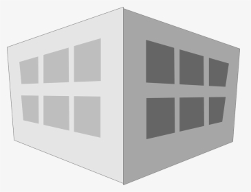 Box, Building, Office, Grey, Silver, Windows - Home And Office Clipart, HD Png Download, Free Download