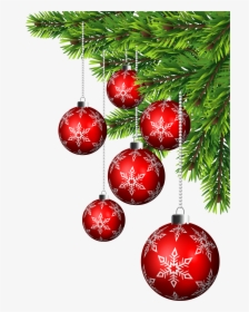Balls Decor Clip Art - Christmas Corner Decorations Png, Transparent Png, Free Download