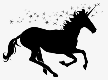 Horse Silhouette Unicorn Clip Art - Running Unicorn, HD Png Download, Free Download