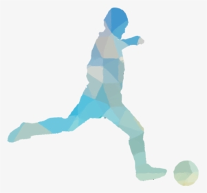 Silhouette Football Player Clip Art - Soccer Player Silhouette, HD Png Download, Free Download