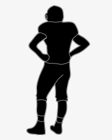 Silhouette Football Player - Back Of Football Players, HD Png Download, Free Download