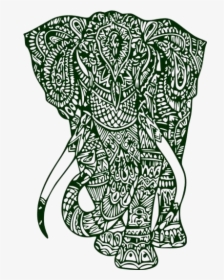 Elephant Mandala Png Clipart - Mandalas De Animales Para Colorear, Transparent Png, Free Download
