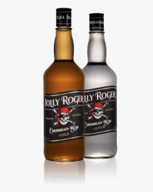 Silver And Gold Bottles - Jolly Roger Spiced Rum, HD Png Download, Free Download