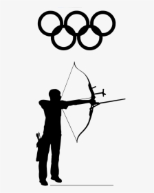 Archer Archery Olympic Sport Png Image - Archery Clipart Black And White, Transparent Png, Free Download