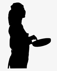 Silhouette Cooking Chef Clip Art - Woman Cooking Silhouette Png, Transparent Png, Free Download