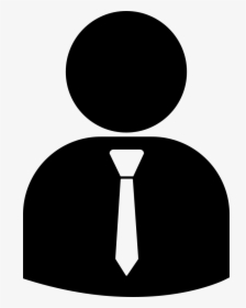 Business Person Silhouette Wearing Tie - Person With Tie Icon, HD Png Download, Free Download