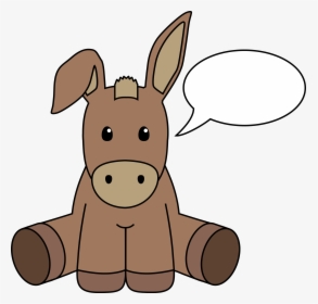 Donkey,neck,pack Animal - Donkey Talking Clipart, HD Png Download, Free Download