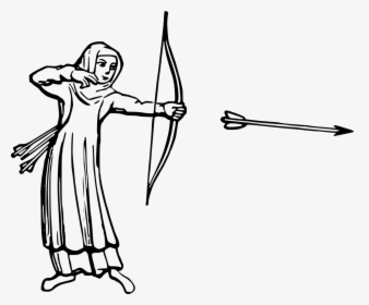 Archer Archery Arrow Free Picture - Drawing Of Bow And Arrow Png, Transparent Png, Free Download