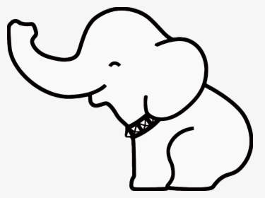 Clip Art Image Library Stock - Easy Cute Elephant Drawing, HD Png Download, Free Download