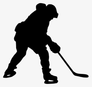 Hockey Player Silhouette Png, Transparent Png, Free Download
