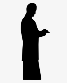 Businessperson Man Clip Art - Outline Of A Person Facing Sideways, HD Png Download, Free Download