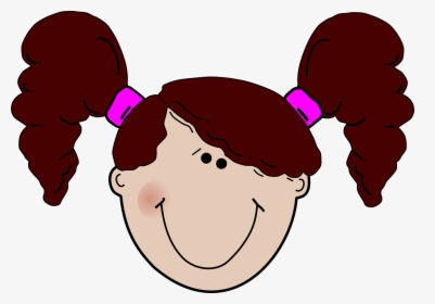 Hair Girl Cliparts 16, Buy Clip Art - Girls Face Cartoon, HD Png Download, Free Download