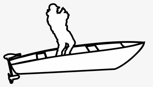 Rod Drawing Transparent Png Clipart Free Download - Man On A Boat Drawing, Png Download, Free Download