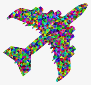 Symmetry,animal Figure,line - Colorful Airplane Art Clip, HD Png Download, Free Download