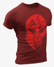 T-shirt Alpha Elite Red Skull - Active Shirt, HD Png Download, Free Download
