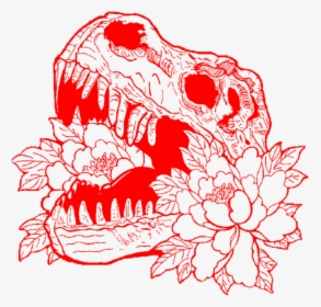 Aesthetic Red Skull Skeleton Flower Flowers Rose Roses - Roses Aesthetic, HD Png Download, Free Download