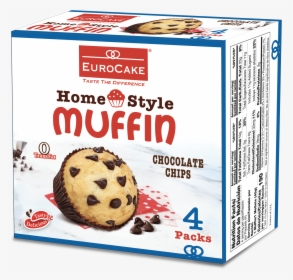 Home Style Muffin Chocolate Chips 4pc Box New - Cookie, HD Png Download, Free Download