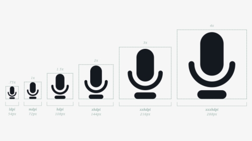 Icon Of A Microphone Scaling From Smallest Image To, HD Png Download, Free Download