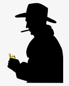 Cowboy Smoking Clip Arts - Man Smoking Silhouette Png, Transparent Png, Free Download